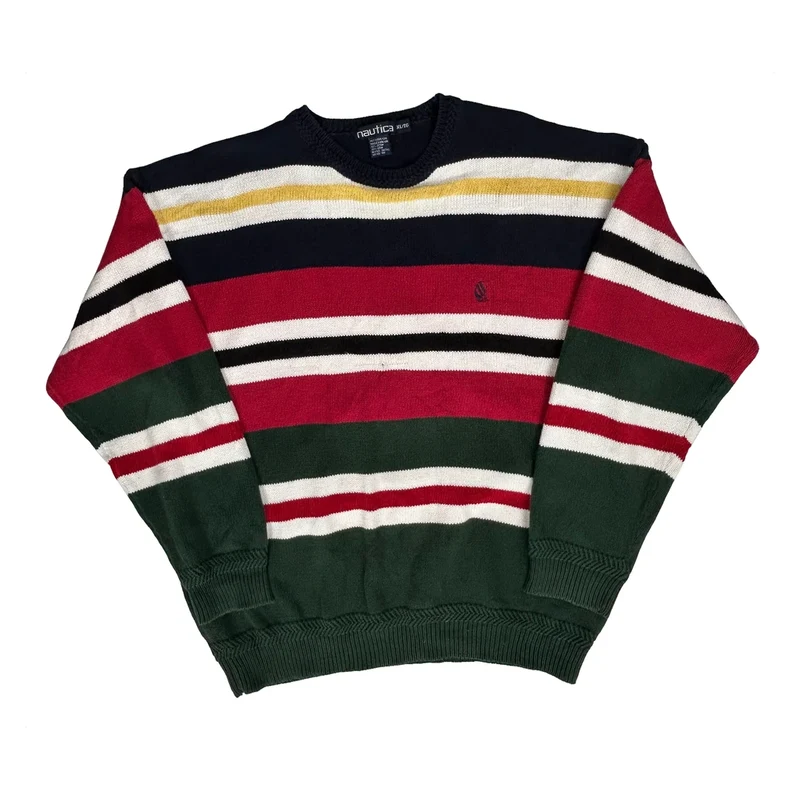 Nautica Striped Jumper - XL Multicoloured Cotton