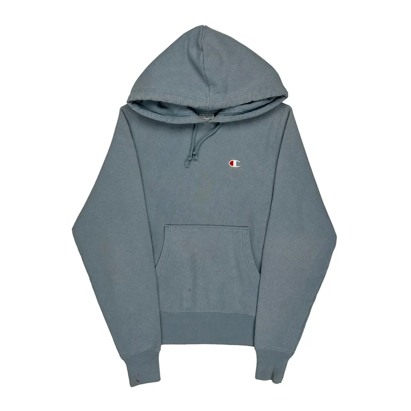 Reverse Weave Champion Hoodie - Small Grey Cotton