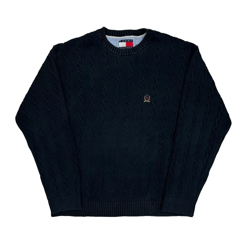 Tommy Hilfiger Jumper - XL Black Cotton
