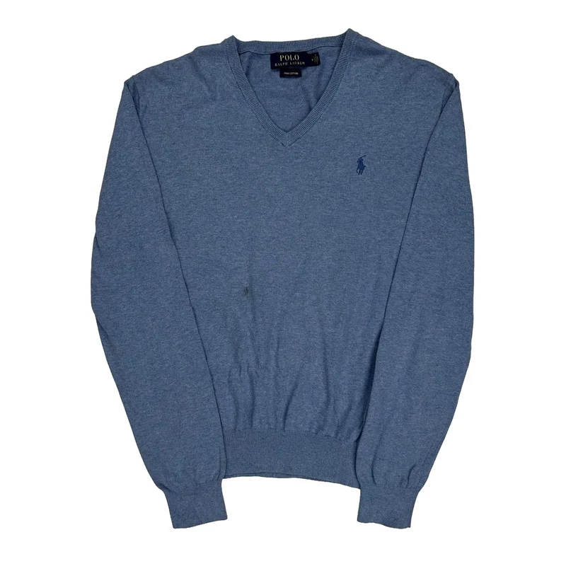 Polo By Ralph Lauren Jumper - Medium Blue Cotton