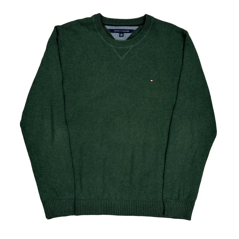 Tommy Hilfiger Jumper - 2XL Green Cotton
