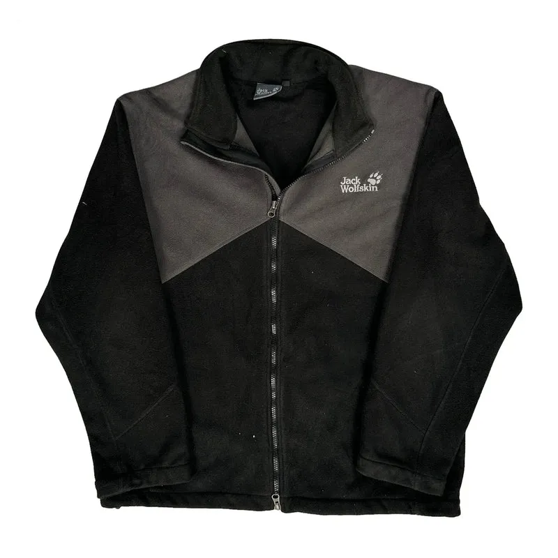 Jack Wolfskin Fleece Jacket - Large Black Polyester