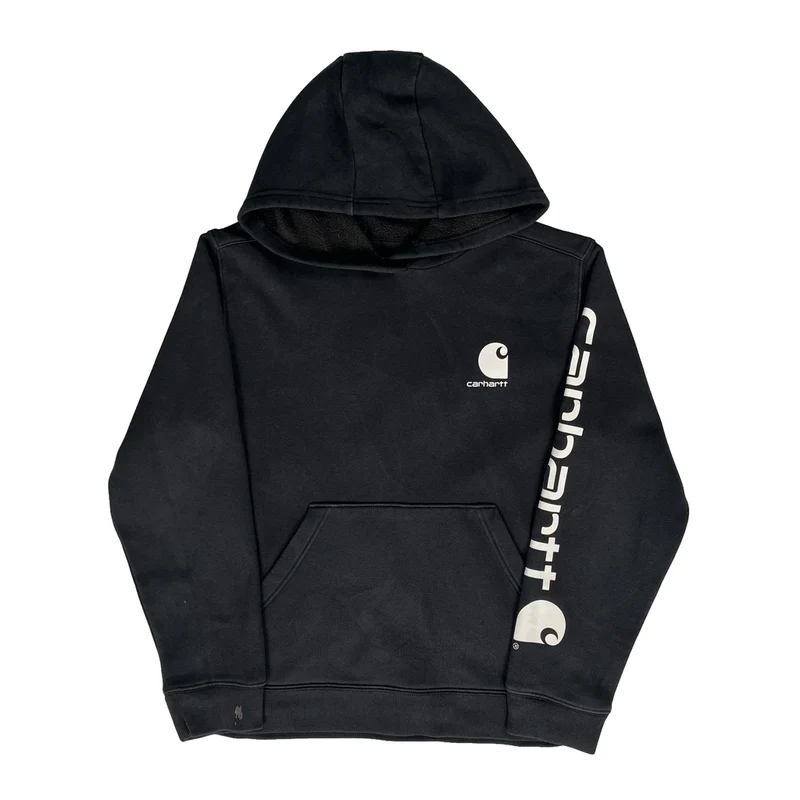 Spellout Carhartt Hoodie - XS Black Cotton