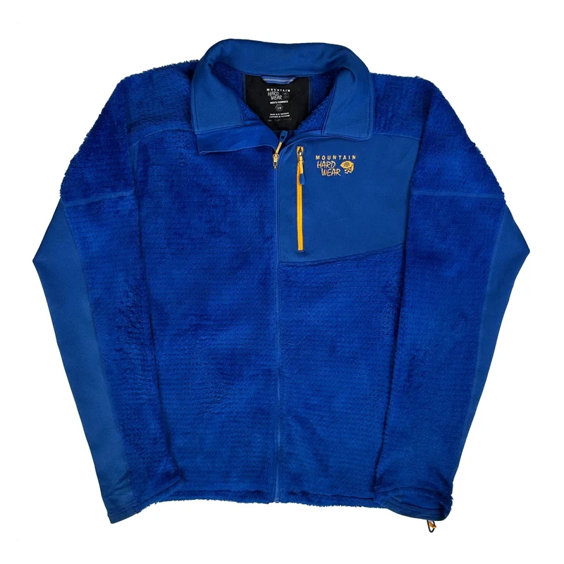 Mountain Hard Wear Fleece Jacket - Large Blue Polyester