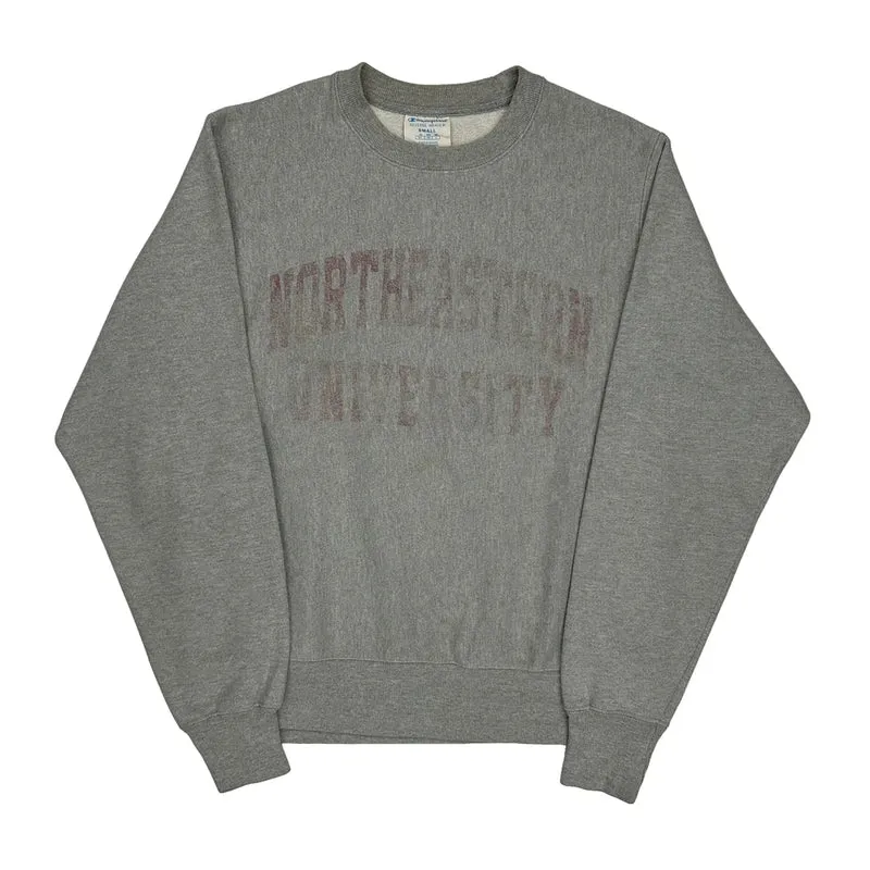 Reverse Weave Champion College Sweatshirt - Small Grey Cotton
