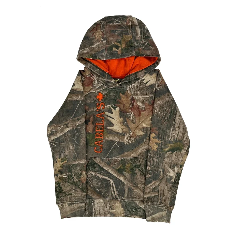 Kids Cabelas Camo Hoodie - Medium Camo Cotton