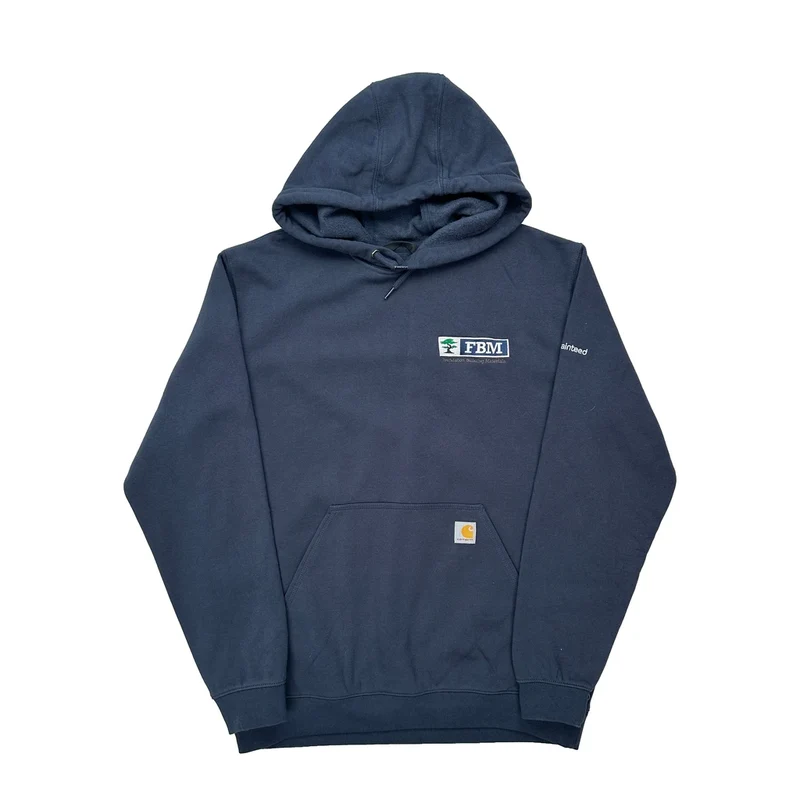 Carhartt Hoodie - Large Navy Cotton