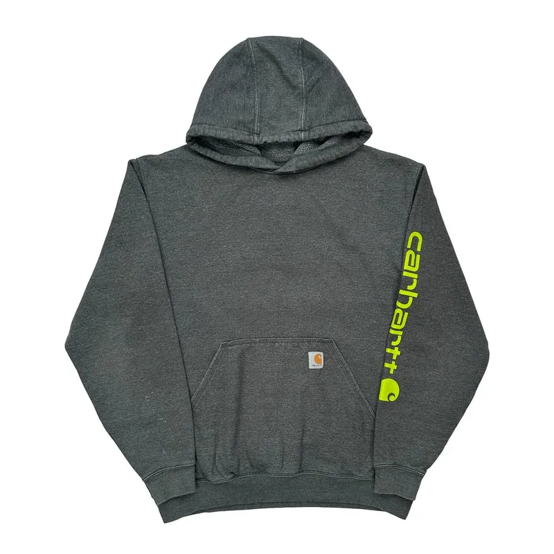 Carhartt Hoodie - Large Grey Cotton Blend