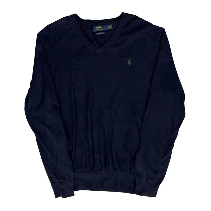 Polo By Ralph Lauren Jumper - Large Navy Cotton