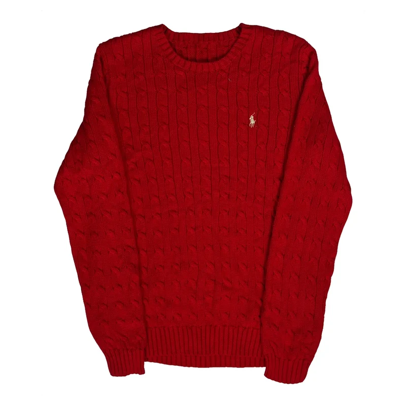 Polo By Ralph Lauren Jumper - Small Red Cotton