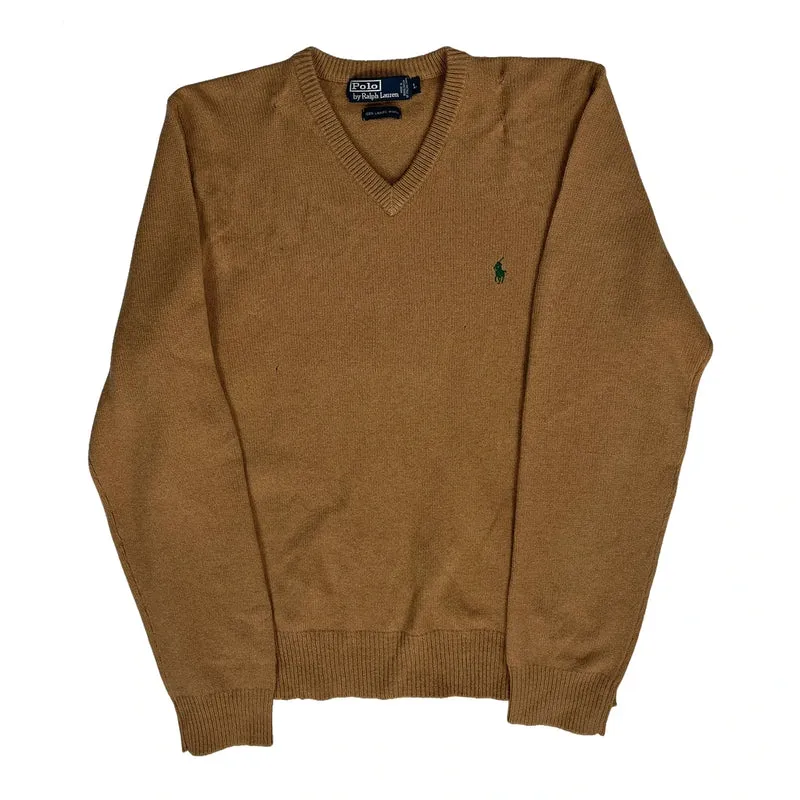 Polo By Ralph Lauren Jumper - Large Brown Wool