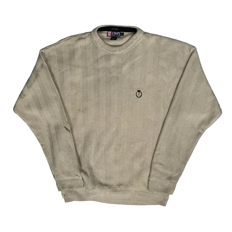 Chaps Ralph Lauren Jumper - Large Beige Cotton