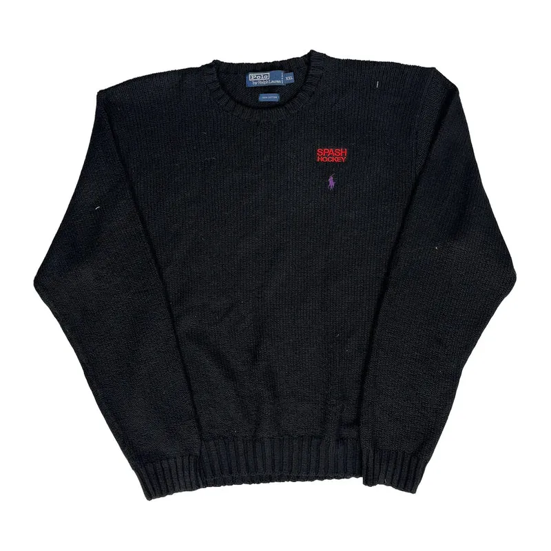Spash Hockey Polo By Ralph Lauren Jumper - 2XL Black Cotton