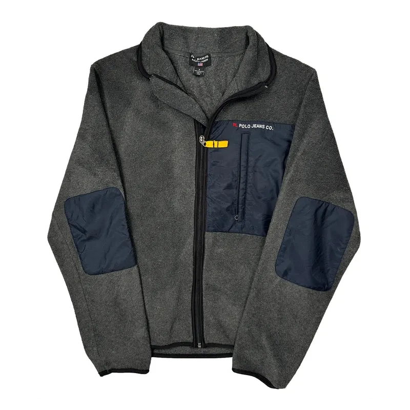 Ralph Lauren Fleece Jacket - Small Grey Polyester