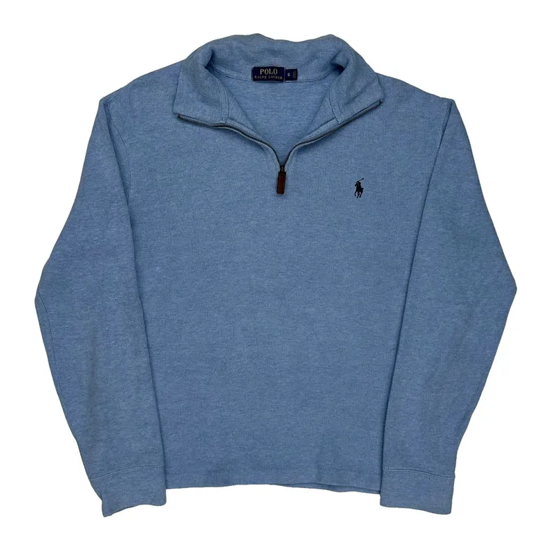 Polo By Ralph Lauren 1/4 Zip - Small Blue Cotton