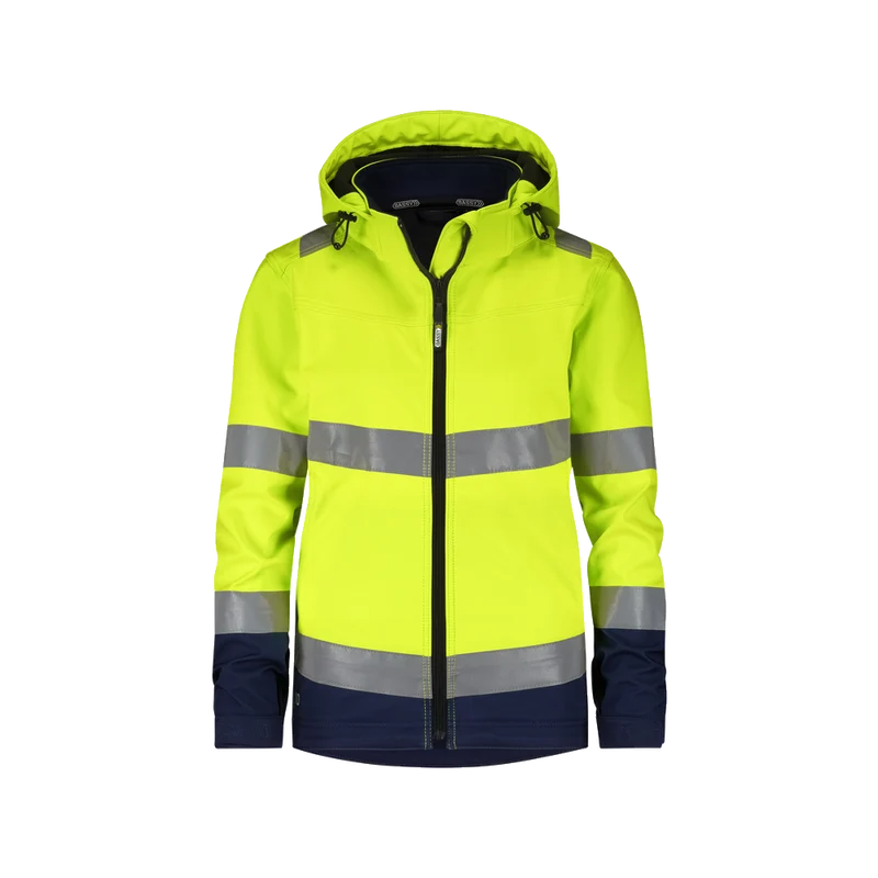 Dassy HiVis Malaga Dames Hoge zichtbaarheids-softshell jas 300466