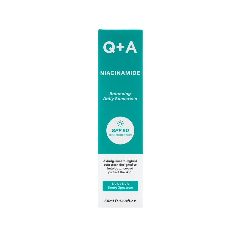 Q+A Niacinamide Balancerende Zonnebrandcreme Spf 50 50 ml