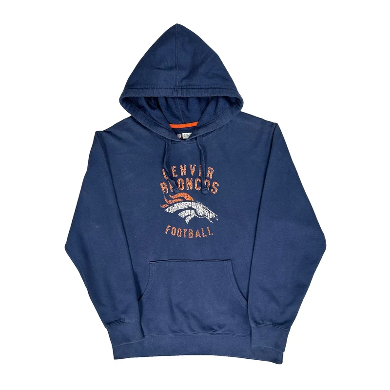 Denver Broncos Nfl Football Hoodie - Medium Blue Cotton