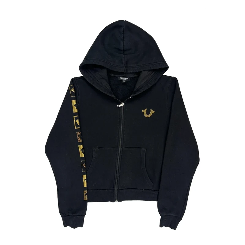 True Religion Hoodie - XL Black Cotton