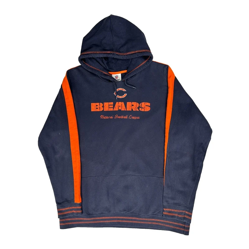 Bears Nfl Football Hoodie - XL Navy Cotton