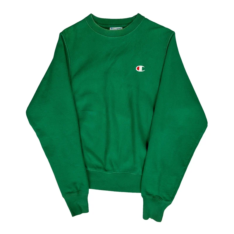Reverse Weave Champion Sweatshirt - XS Green Cotton