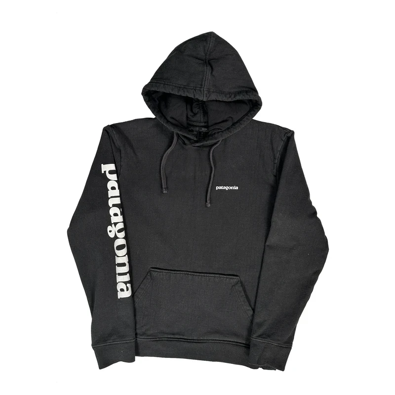 Uprisal™ Hoody Patagonia Spellout Hoodie - Medium Black Polyester