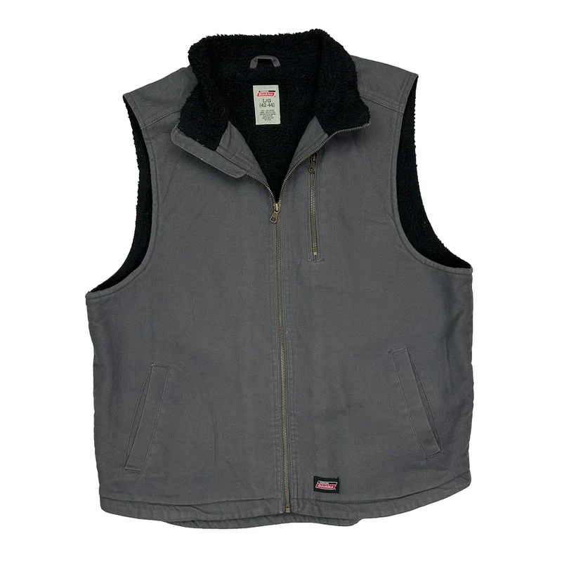 Dickies Work Gilet - Large Grey Cotton
