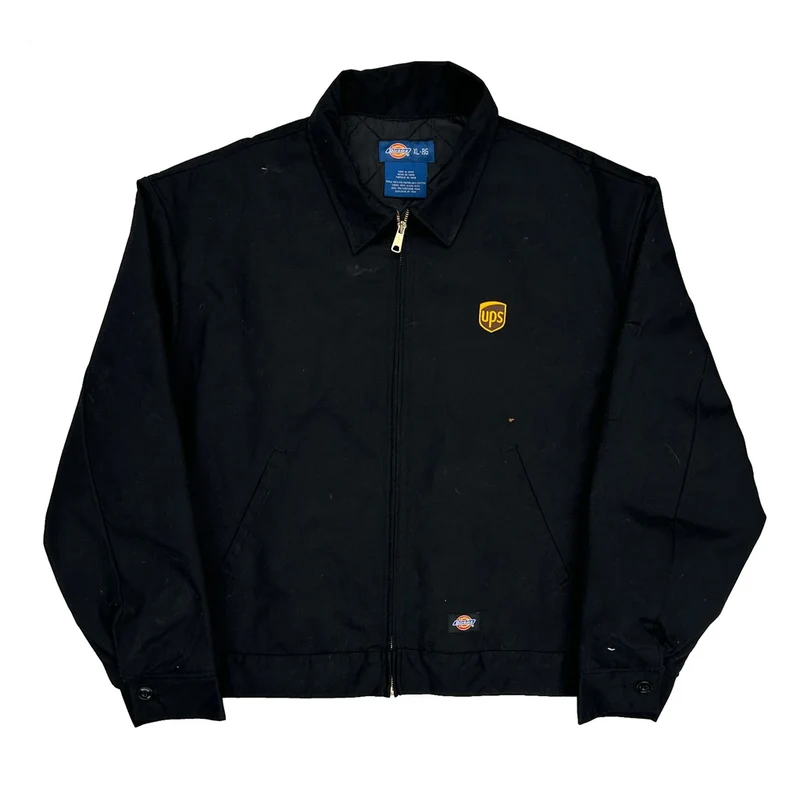 Ups Dickies Work Jacket - XL Black Polyester Blend