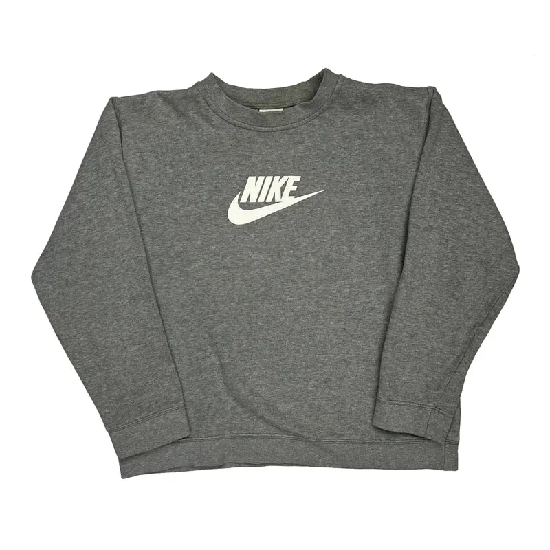 Nike Sweatshirt - Large Grey Cotton