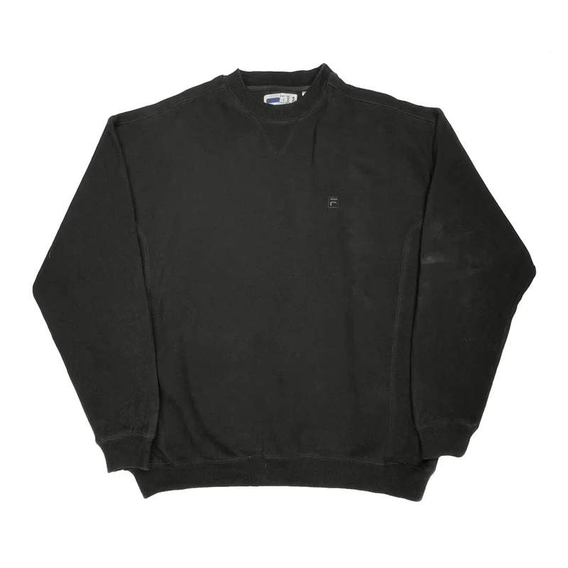 Fila Sweatshirt - 2XL Black Cotton Blend