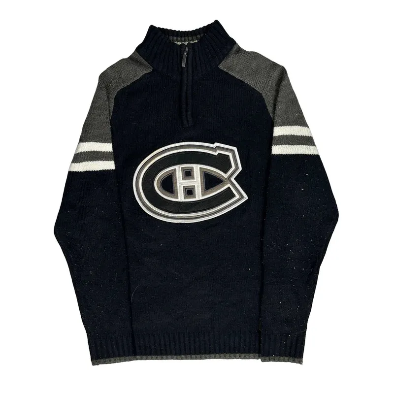 Montreal Canadiens Nhl 1/4 Zip - Small Navy Acrylic