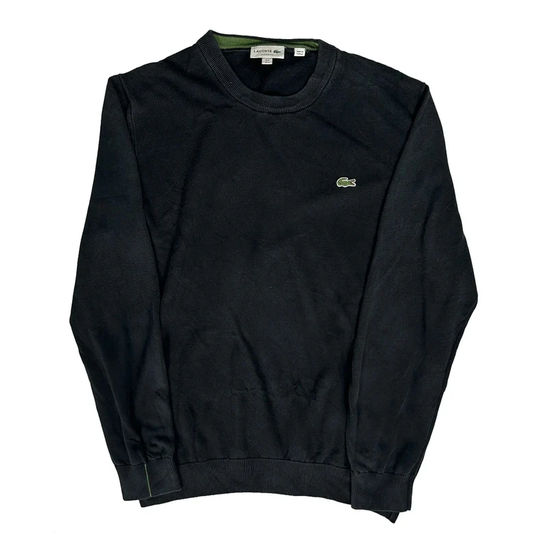 Lacoste Jumper - Large Black Cotton