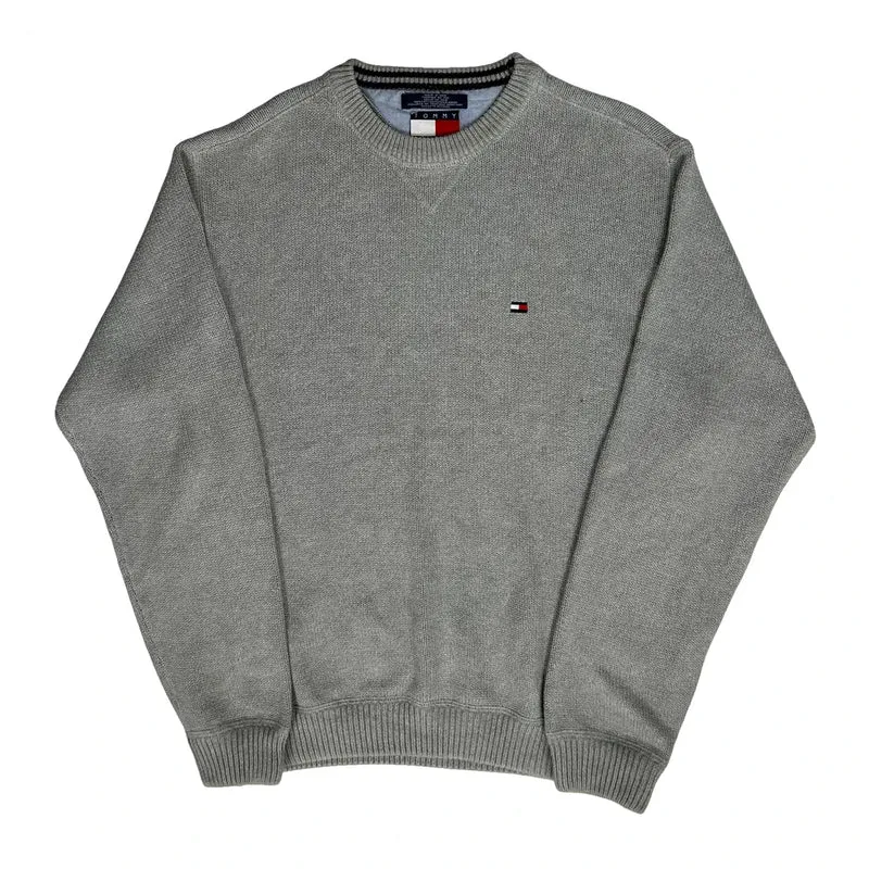 Tommy Hilfiger Jumper - Large Grey Cotton