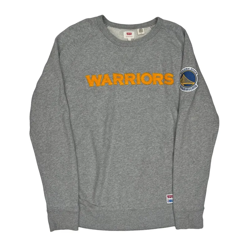 Golden State Warriors Levis Sweatshirt - Large Grey Cotton