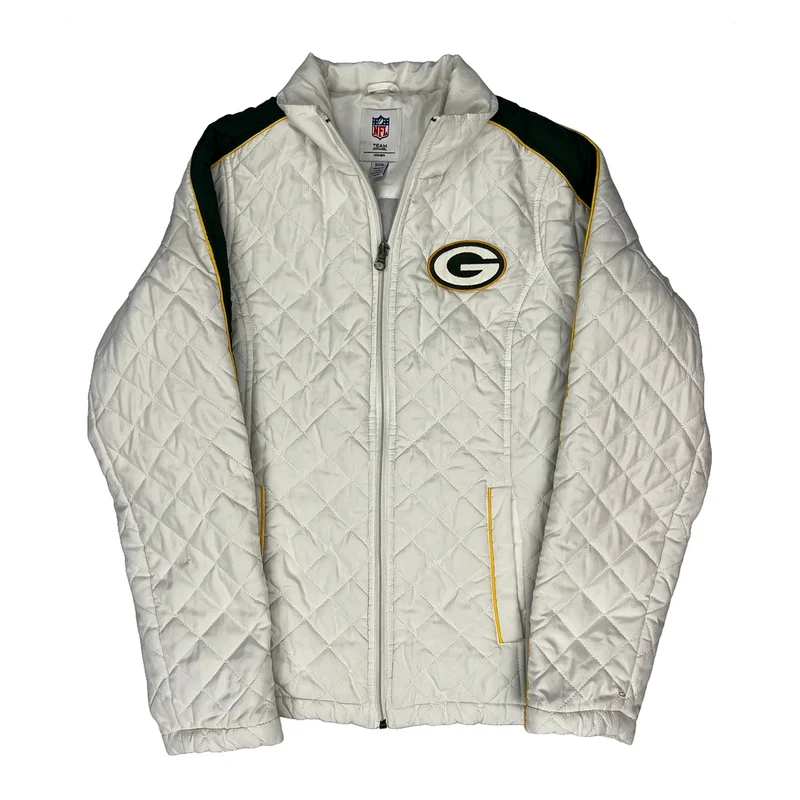 Green Bay Packers Nfl Jacket - Small White Polyester