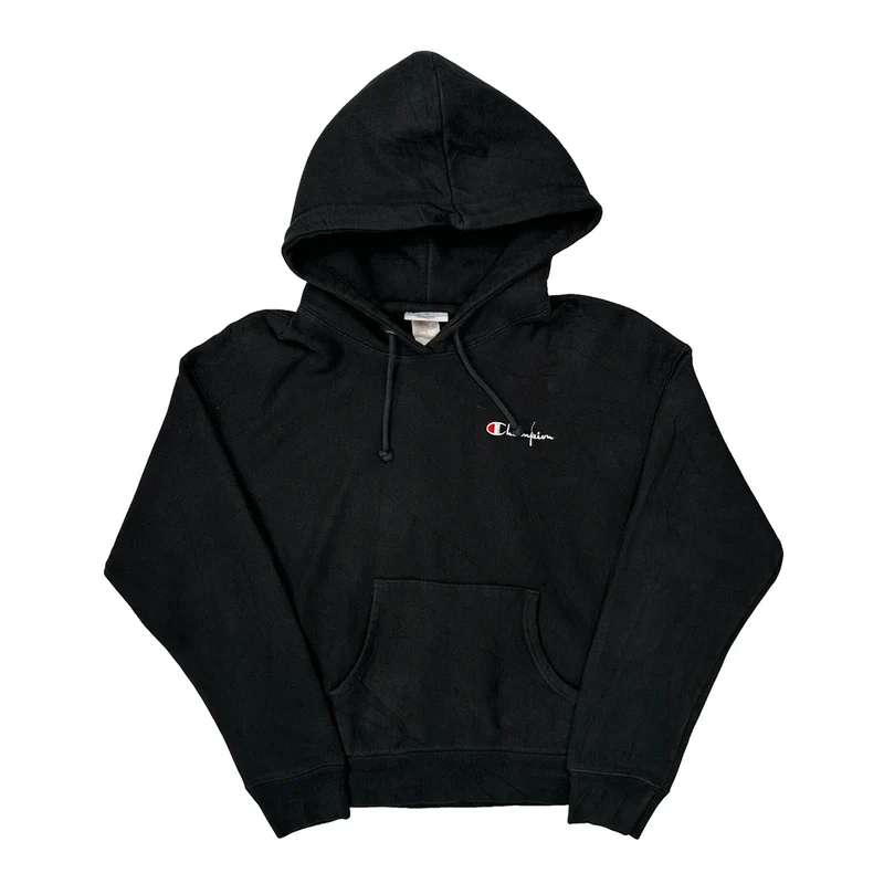 Reverse Weave Champion Hoodie - Small Black Cotton Blend