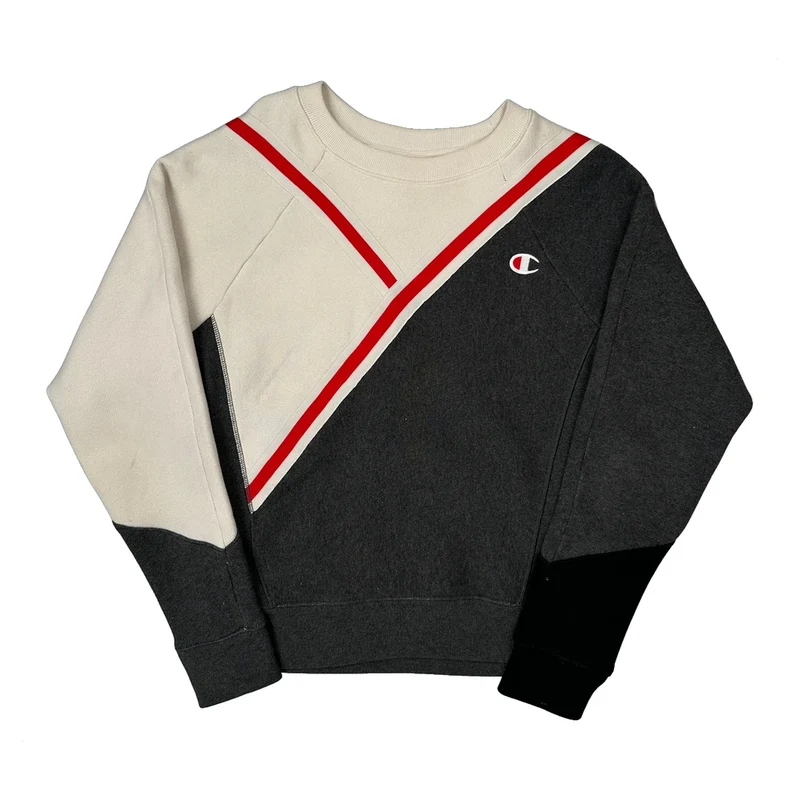 Reverse Weave Champion Contrast Stitch Sweatshirt - Small Grey Cotton