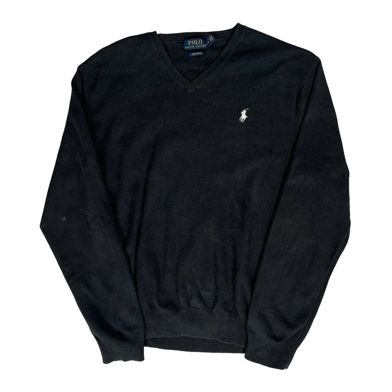 Polo By Ralph Lauren Jumper - Large Black Cotton