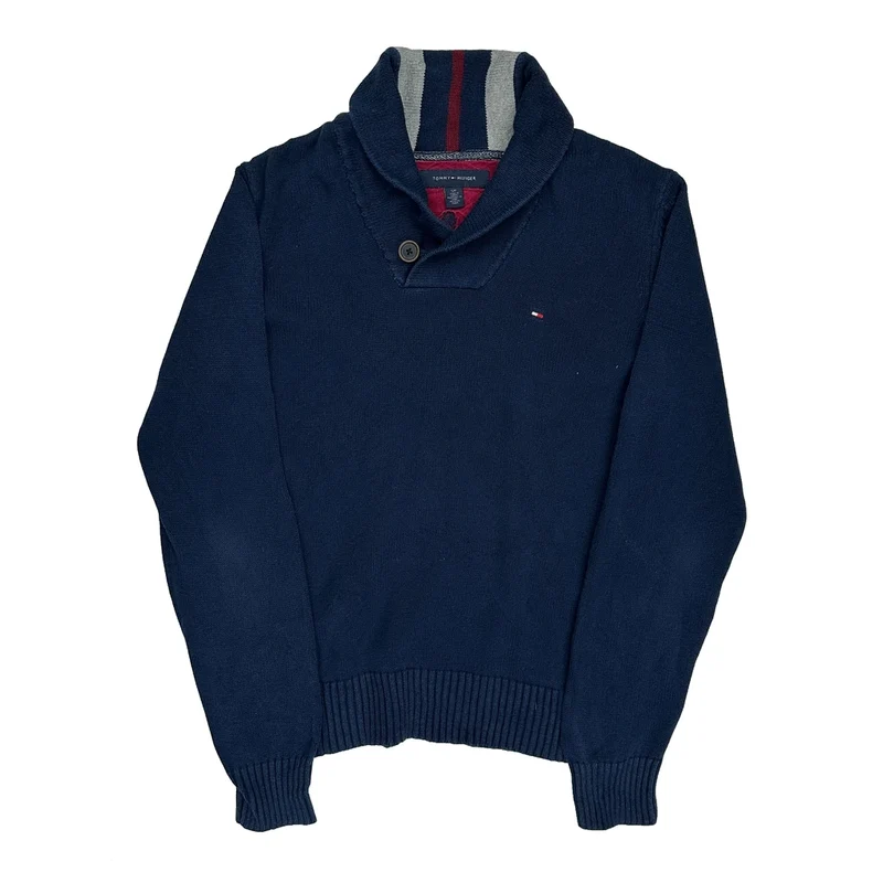 Tommy Hilfiger Jumper - Small Navy Cotton