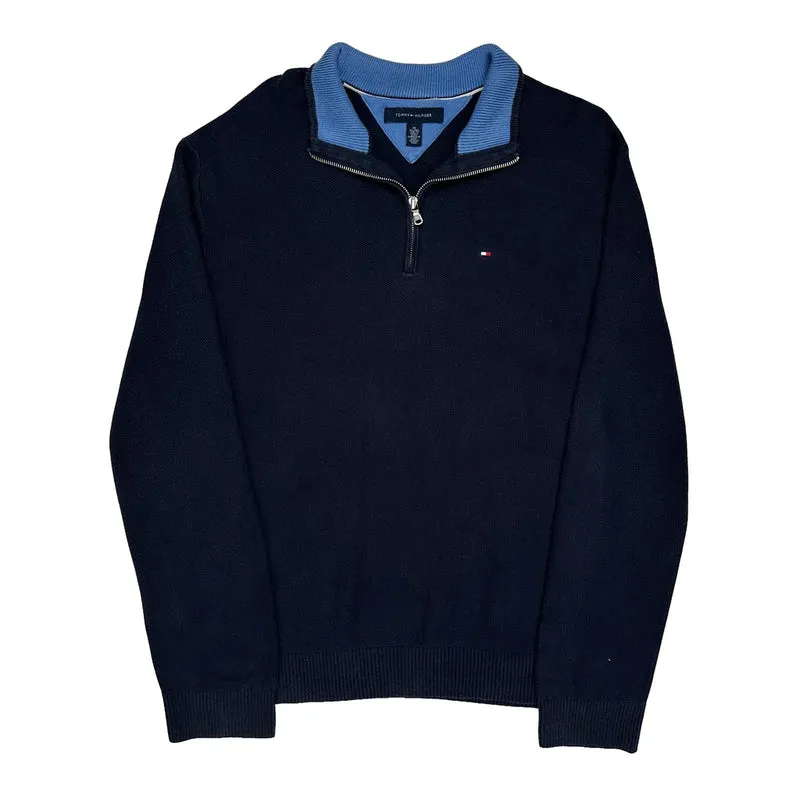 Tommy Hilfiger 1/4 Zip - XL Navy Cotton
