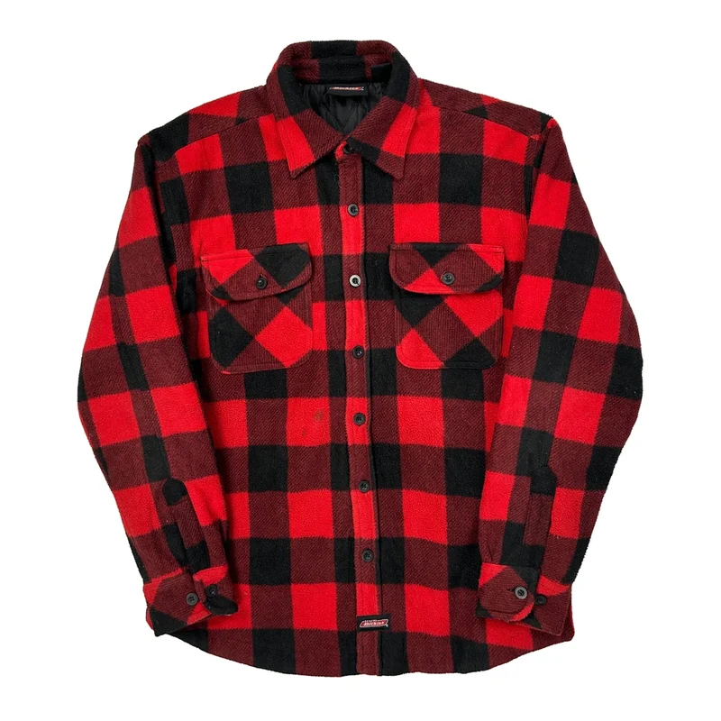 Dickies Checked Jacket - Medium Red Polyester