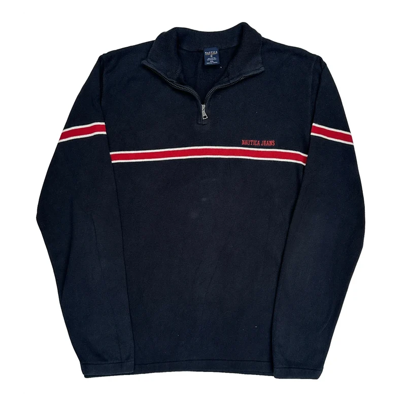 Nautica Striped Jumper - 2XL Navy Cotton