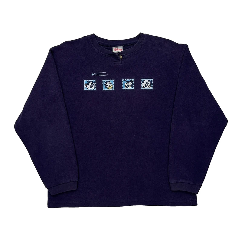 Disney Characters Disney Cartoon Sweatshirt - Medium Navy Cotton