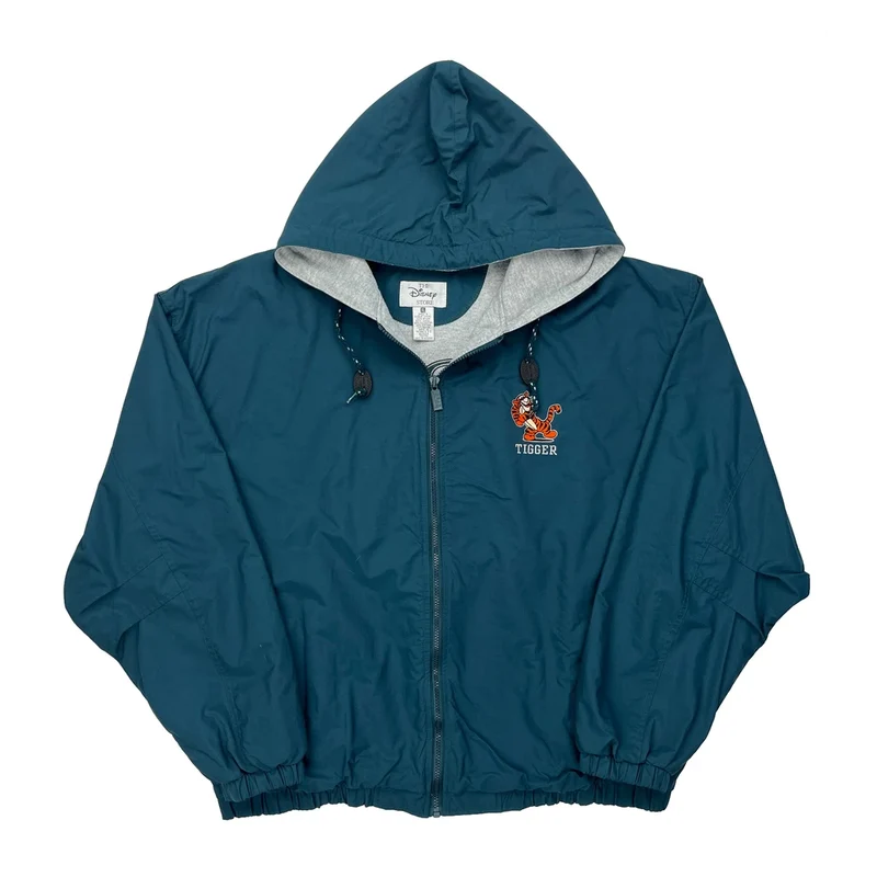 Tigger Disney Cartoon Jacket - XL Blue Nylon