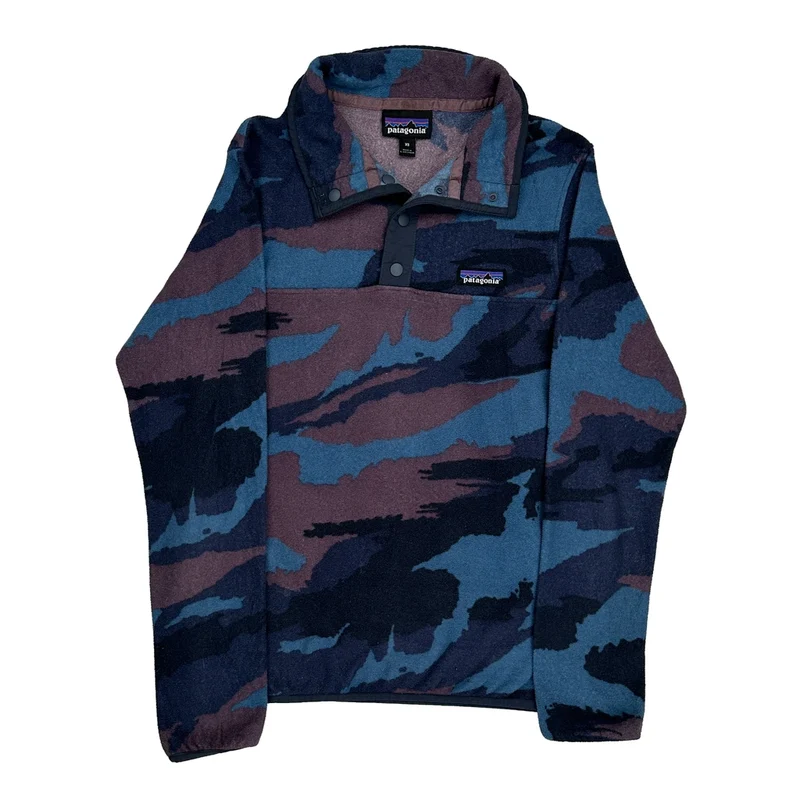 Patagonia Camo Fleece - XS Blue Polyester