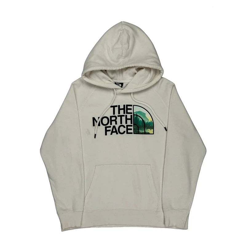 The North Face Hoodie - Large Cream Cotton