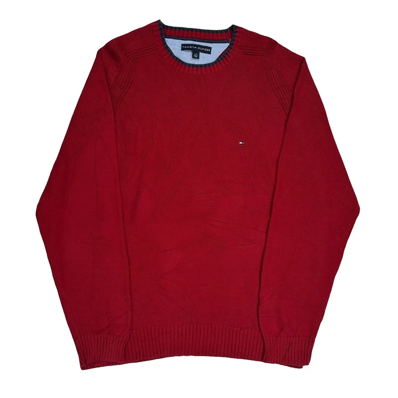 Tommy Hilfiger Jumper - Large Red Cotton
