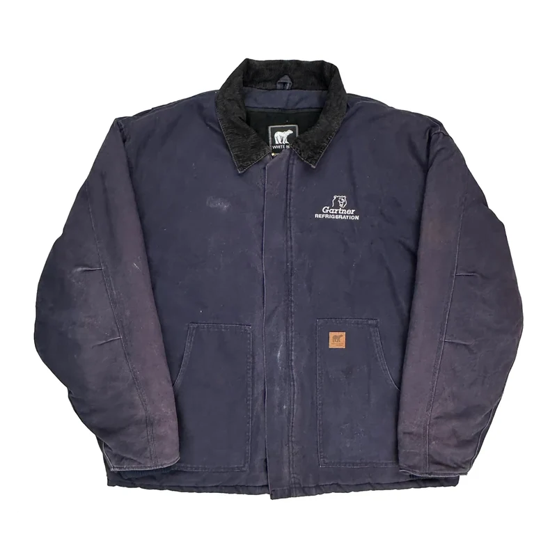 White Bear Clothing Detroit Workwear Jacket - XL Blue Cotton