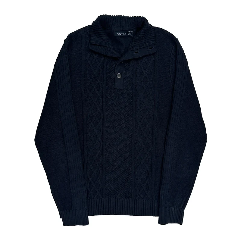 Nautica Jumper - Medium Navy Cotton