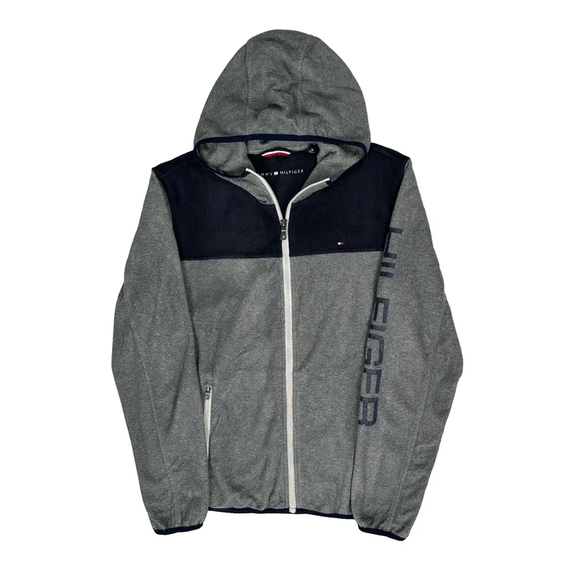 Tommy Hilfiger Spellout Fleece - Medium Grey Cotton Blend